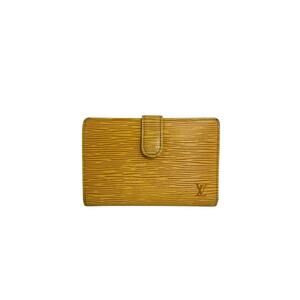 LOUIS VUITTON Epi Leather Vienois Yellow with clasp wallet MII907
